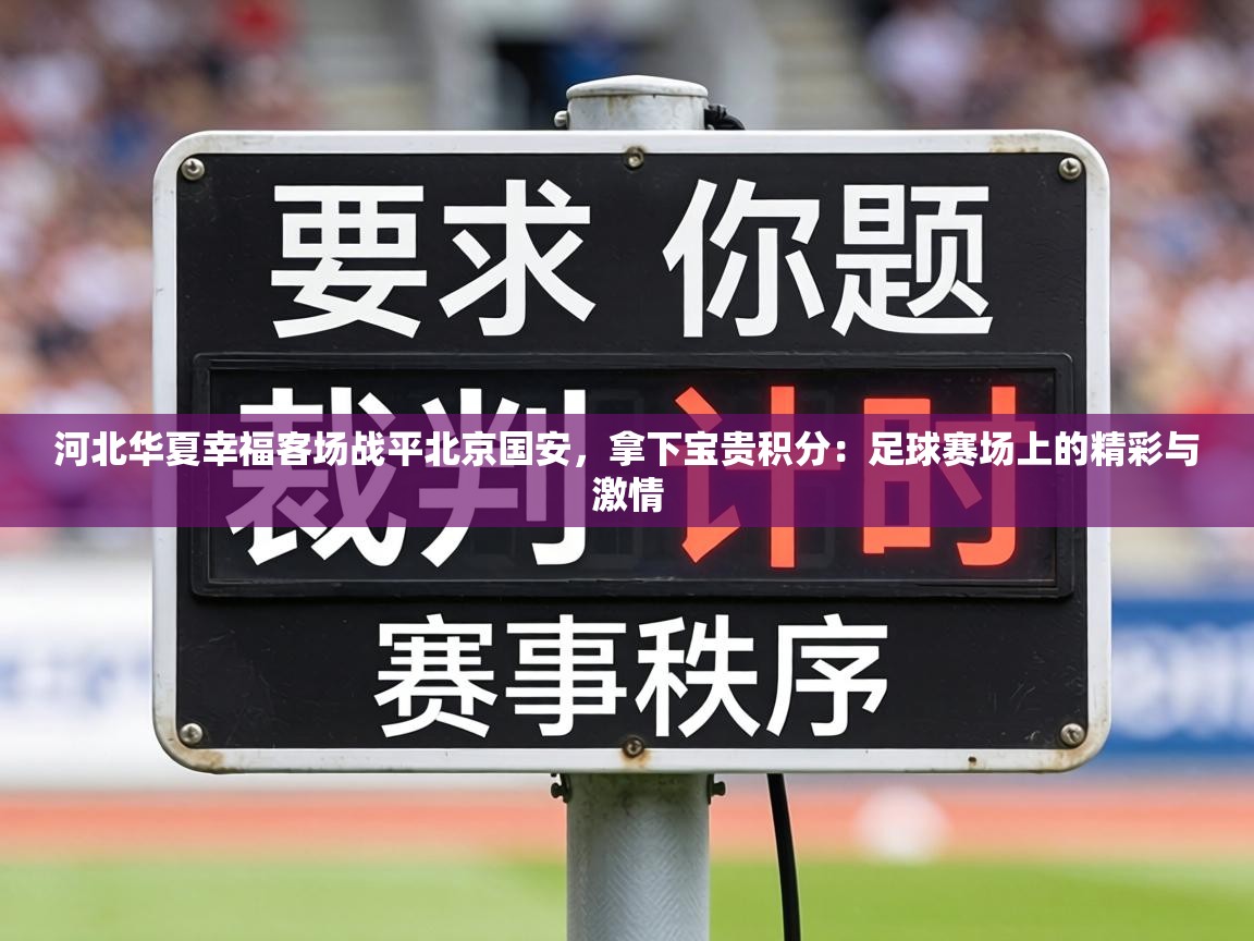 河北华夏幸福客场战平北京国安,拿下宝贵积分:足球赛场上的精彩与激情 第2张